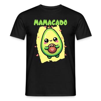 Mamacado Avocado Liebhaberin Muttertag - Männer T-Shirt - Schwarz - Vorne - AI Model Male 178 light (178cm)
