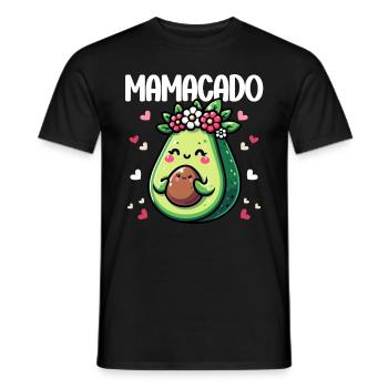Mamacado Avocado Liebhaberin Muttertag - Männer T-Shirt - Schwarz - Vorne - AI Model Male 178 light (178cm)