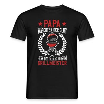 Grill Papa Vatertag Vater Vaterschaft Elternteil - Männer T-Shirt - Schwarz - Vorne - AI Model Male 178 light (178cm)