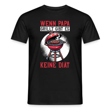 Grill Papa Vatertag Vater Vaterschaft Elternteil - Männer T-Shirt - Schwarz - Vorne - AI Model Male 178 light (178cm)