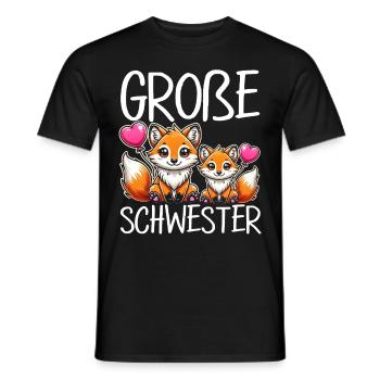 Große Schwester Fuchs Baby Enthüllung - Männer T-Shirt - Schwarz - Vorne - AI Model Male 178 light (178cm)