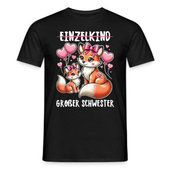 Große Schwester Fuchs Baby Enthüllung - Männer T-Shirt - Schwarz - Vorne - AI Model Male 178 light (178cm)