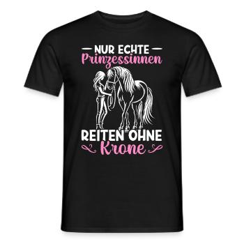 Reiten Reitsport Pferdereiter Pferdeliebhaber - Männer T-Shirt - Schwarz - Vorne - AI Model Male 178 light (178cm)