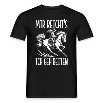 Reiten Reitsport Pferdereiter Pferdeliebhaber - Männer T-Shirt - Schwarz - Vorne - AI Model Male 178 light (178cm)
