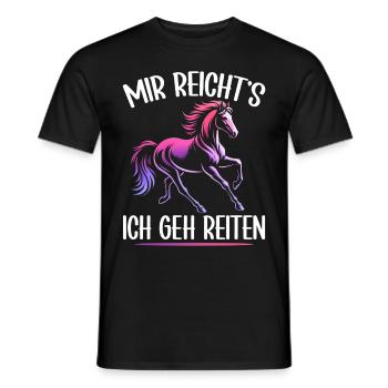 Reiten Reitsport Pferdereiter Pferdeliebhaber - Männer T-Shirt - Schwarz - Vorne - AI Model Male 178 light (178cm)