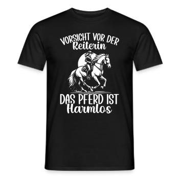 Reiten Reitsport Pferdereiter Pferdeliebhaber - Männer T-Shirt - Schwarz - Vorne - AI Model Male 178 light (178cm)