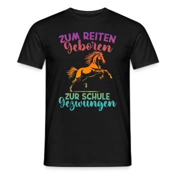 Reiten Reitsport Pferdereiter Pferdeliebhaber - Männer T-Shirt - Schwarz - Vorne - AI Model Male 178 light (178cm)