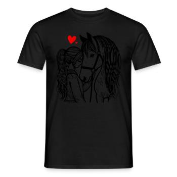Reiten Reitsport Pferdereiter Pferdeliebhaber - Männer T-Shirt - Schwarz - Vorne - AI Model Male 178 light (178cm)
