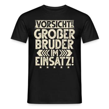 Big Brother Baby Lover Older Sibling - Men's T-Shirt - black - Front - AI Model Male 178 light (178cm)