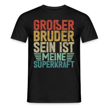 Big Brother Baby Lover Older Sibling - Men's T-Shirt - black - Front - AI Model Male 178 light (178cm)
