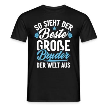 Big Brother Baby Lover Older Sibling - Men's T-Shirt - black - Front - AI Model Male 178 light (178cm)