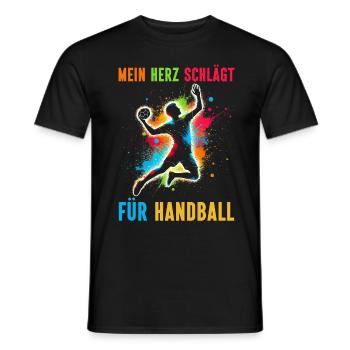 Amateurs de handball Joueurs de sport de handball - T-shirt homme - noir - Devant - AI Model Male 178 light (178cm)