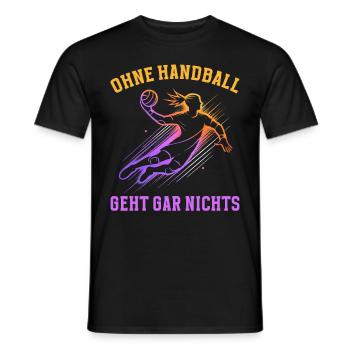 Amateurs de handball Joueurs de sport de handball - T-shirt homme - noir - Devant - AI Model Male 178 light (178cm)