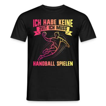 Amateurs de handball Joueurs de sport de handball - T-shirt homme - noir - Devant - AI Model Male 178 light (178cm)