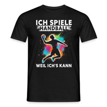 Amateurs de handball Joueurs de sport de handball - T-shirt homme - noir - Devant - AI Model Male 178 light (178cm)
