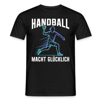 Amateurs de handball Joueurs de sport de handball - T-shirt homme - noir - Devant - AI Model Male 178 light (178cm)