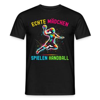 Amateurs de handball Joueurs de sport de handball - T-shirt homme - noir - Devant - AI Model Male 178 light (178cm)