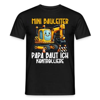 Children Construction Manager Project Manager Contractor - Men's T-Shirt - black - Front - AI Model Male 178 light (178cm)