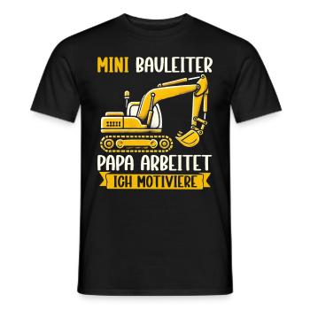 Children Construction Manager Project Manager Contractor - Men's T-Shirt - black - Front - AI Model Male 178 light (178cm)