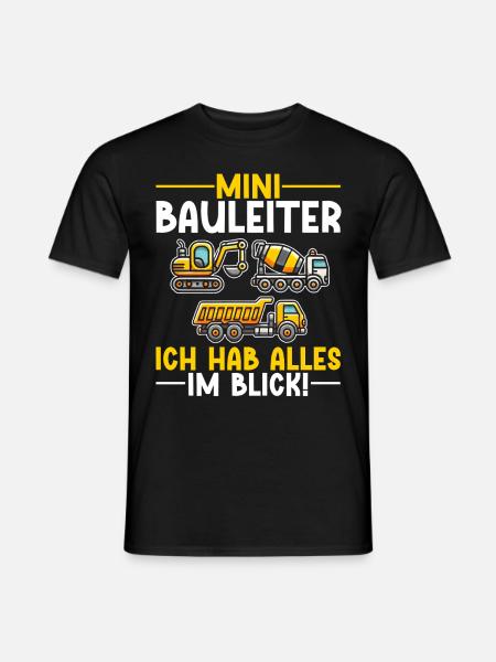 Kinder Bauleiter Projektleiter Bauunternehmer - Männer T-Shirt - Schwarz