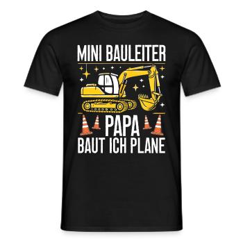 Children Construction Manager Project Manager Contractor - Men's T-Shirt - black - Front - AI Model Male 178 light (178cm)