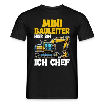 Children Construction Manager Project Manager Contractor - Men's T-Shirt - black - Front - AI Model Male 178 light (178cm)