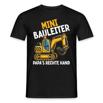 Children Construction Manager Project Manager Contractor - Men's T-Shirt - black - Front - AI Model Male 178 light (178cm)