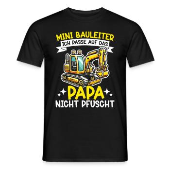 Children Construction Manager Project Manager Contractor - Men's T-Shirt - black - Front - AI Model Male 178 light (178cm)