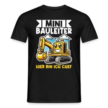 Children Construction Manager Project Manager Contractor - Men's T-Shirt - black - Front - AI Model Male 178 light (178cm)