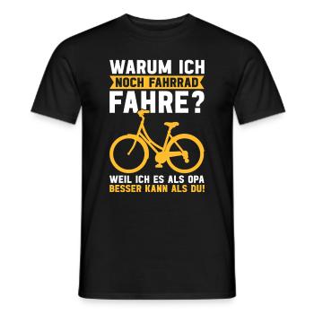 Grand-père Bike Lover Grand-père Bike Pops - T-shirt homme - noir - Devant - AI Model Male 178 light (178cm)
