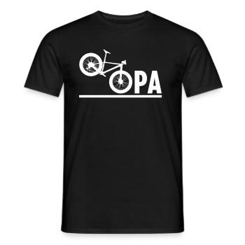 Opa Fahrradliebhaber Großvater Fahrrad Pops - Männer T-Shirt - Schwarz - Vorne - AI Model Male 178 light (178cm)