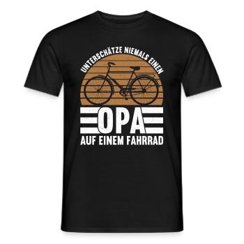 Grand-père Bike Lover Grand-père Bike Pops - T-shirt homme - noir - Devant - AI Model Male 178 light (178cm)