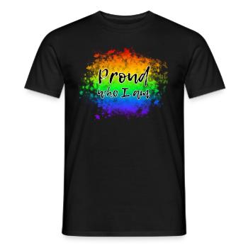 Proud who I am LGBT - Men's T-Shirt - black - Front - AI Model Male 178 light (178cm)