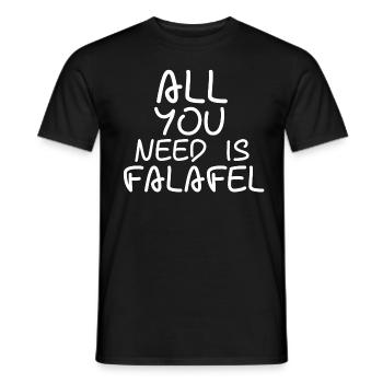 Falafel Shirt - Männer T-Shirt - Schwarz - Vorne - AI Model Male 178 light (178cm)