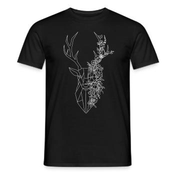Deer - Men's T-Shirt - black - Front - AI Model Male 178 light (178cm)