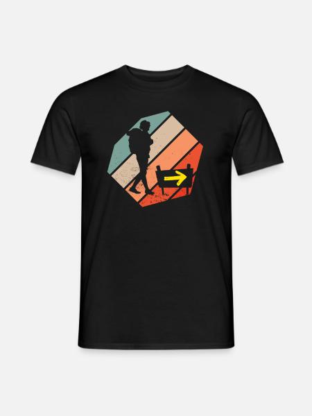 Retro Pilger Jakobsweg Shirt - Männer T-Shirt - Schwarz
