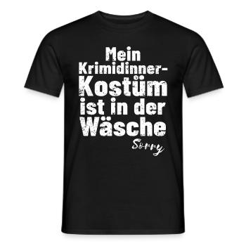 Krimidinner Kostüm in Wäsche lustiges Krimidinner - Männer T-Shirt - Schwarz - Vorne - AI Model Male 178 light (178cm)