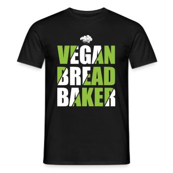 Vegan Bread Baker - Men's T-Shirt - black - Front - AI Model Male 178 light (178cm)