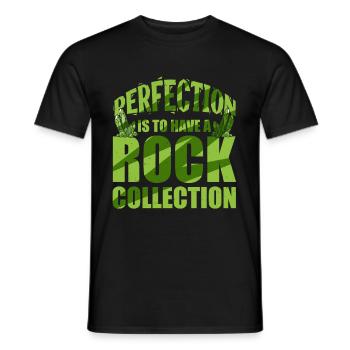 Perfection Is To Have A Rock Collection - Men's T-Shirt - black - Front - AI Model Male 178 light (178cm)