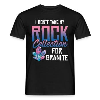 Drôle de collection de roches - T-shirt homme - noir - Devant - AI Model Male 178 light (178cm)