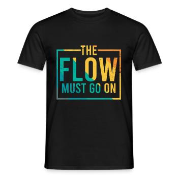The Flow Must Go On - Capoeira - Männer T-Shirt - Schwarz - Vorne - AI Model Male 178 light (178cm)
