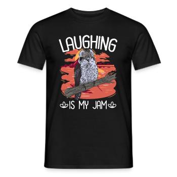 Laughing Is My Jam - Kookaburra - Men's T-Shirt - black - Front - AI Model Male 178 light (178cm)