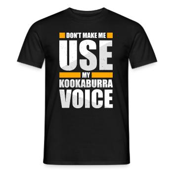 Ne me faites pas utiliser ma voix Kookaburra - T-shirt homme - noir - Devant - AI Model Male 178 light (178cm)
