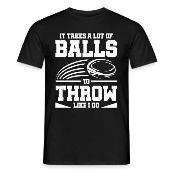 Funny Dodgeball - Men's T-Shirt - black - Front - AI Model Male 178 light (178cm)