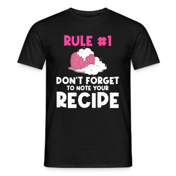 Don't Forget To Note Your Recipe - Soap Making - Männer T-Shirt - Schwarz - Vorne - AI Model Male 178 light (178cm)