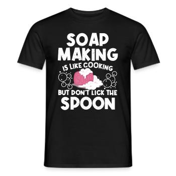 Funny Soap Making - Männer T-Shirt - Schwarz - Vorne - AI Model Male 178 light (178cm)
