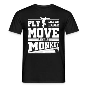 Parkour Design For Freerunner | Freerunning - Men's T-Shirt - black - Front - AI Model Male 178 light (178cm)