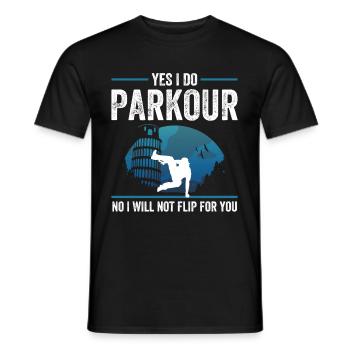 Parkour Design For Freerunner | Freerunning - Men's T-Shirt - black - Front - AI Model Male 178 light (178cm)