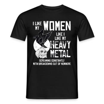 Heavy Metal Music - Männer T-Shirt - Schwarz - Vorne - AI Model Male 178 light (178cm)