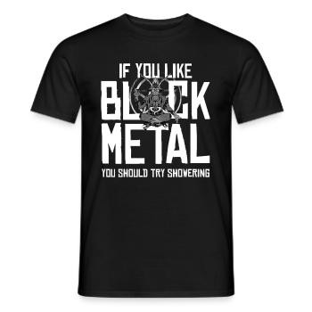 Funny Heavy Metal - Männer T-Shirt - Schwarz - Vorne - AI Model Male 178 light (178cm)